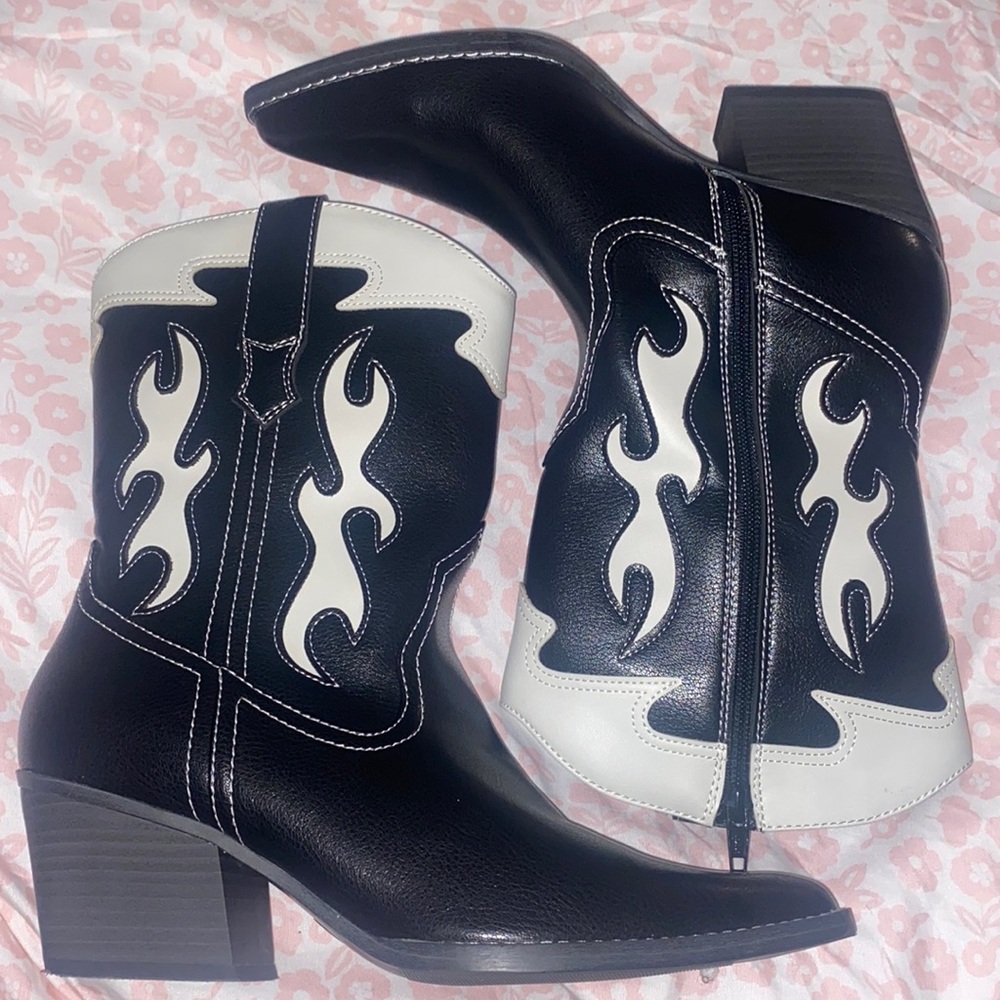 black cowboy boots